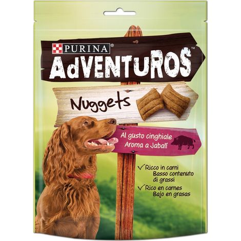 PURINA ADVENTUROS NUGGETS SNACK AL CINGHIALE 90 GR (1/4)