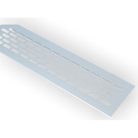 Aluminium Lüftungsgitter 60x245mm Stegblech Lüftungsblech Lüftung Heizungsgitter Silber eloxiert (1/3)