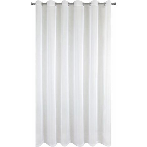 Rideau 350x250 Lucy blanc, prêt à oeillets, en tissu Eurofirany léger et aéré E12 (1/5)