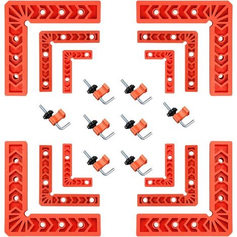 Équerres de positionnement pour le travail du bois – Jeu de 12 équerres à 90° pour le collage à angle droit, cadres et armoires (7,6/10/15 cm) (1/5)