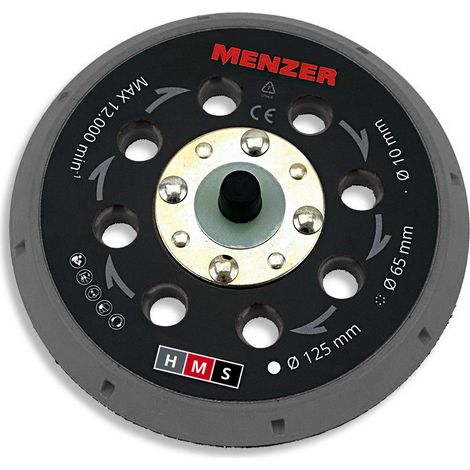 MENZER Plateau de Ponçage à Perforations Multiples 125 mm Hard pour MENZER ETS 125