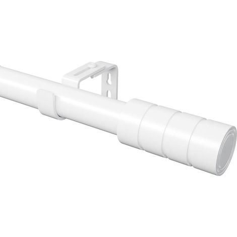 1 - Tringle à Rideaux - Barre de Fenêtre - Longueur Réglable 84x150cm - Support Tissus Lourds jusqu&39à 10kg - Intérieur Maison - Blanc - 25mm