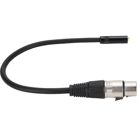 Câble d'adaptateur audio 3.5mm femelle vers XLR femelle en alliage de zinc, cordon de raccordement (1/5)