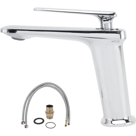 Robinet lavabo salle de bain en cuivre, mitigeur eau chaude et froide, trou unique, G3/8, pour maison et hôtel.