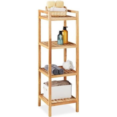 Bathroom shelf Walnut 4 shelves (1/5)