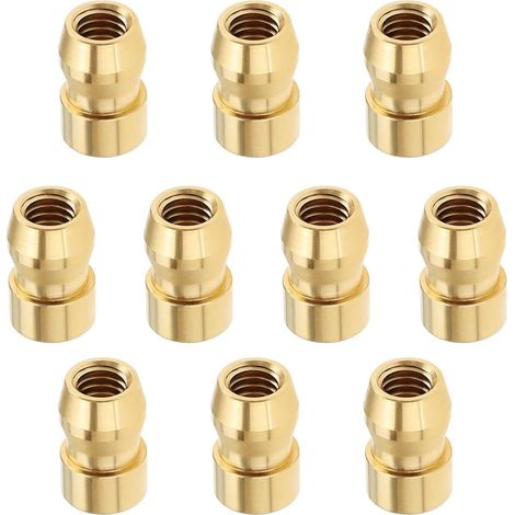 10pcs M4 Bougie d'allumage écrou de Borne en Laiton Bougie d'allumage Tête de Balle Terminal d'allumage Bougie d'allumage Écrou de Mamelon M4 Bougie d'allumage Connecteur en Laiton (1/5)