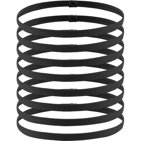 8 cintas elásticas para el cabello para hombre, diademas deportivas antideslizantes para yoga, fútbol, jogging, Colores surtidos (1/5)