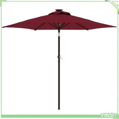 Parasol de jardin - FAFEICY - 4005062 - Carré 225x225 cm - mât acier 38 mm - Manivelle & inclinable (1/5)