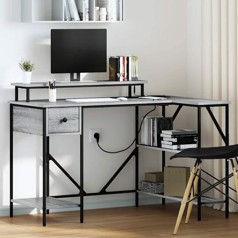 Schreibtisch Graues Sonoma 120 x 79 x 86,5 cm Holzwerkstoff