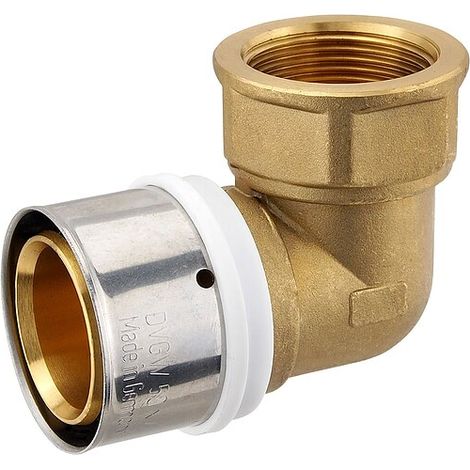 Pressfitting-Winkel 90° - 50 x 4,0 mm - 1 1/4 Zoll Innengewinde für MV-Rohr
