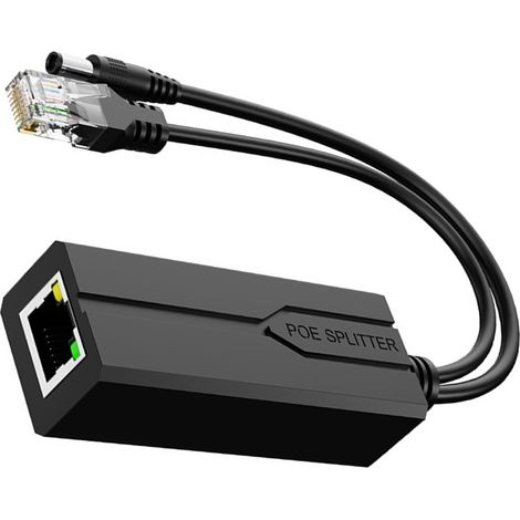 Répartiteur PoE haute efficacité pour la conversion 48 V vers 12 V CC avec PoE, vitesse Ethernet 10/100/1000 Mbps IEEE 802.3AF/AT (1/5)