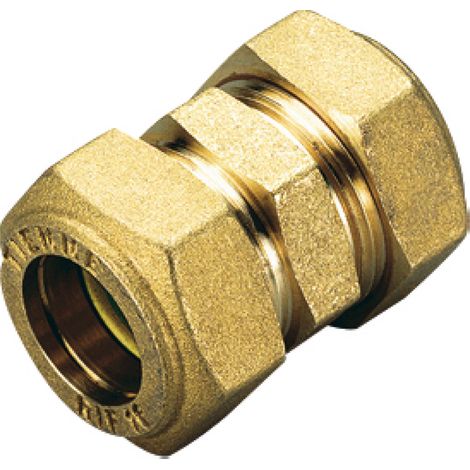 RACCORDO DIRITTO INTERMEDIO PER GAS CON TENUTA O-RING PER TUBO RAME SERIE 1350 - ø18 - TIM