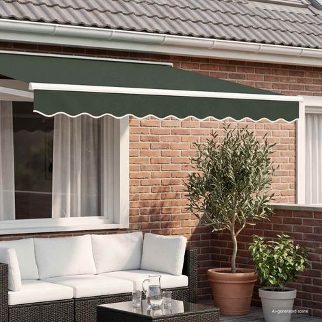 vidaXL Sostituzione della mantovana per tenda Verde Scuro 6 m