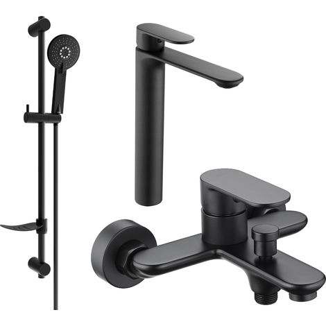 Mexen Milo DF40 ensemble pour bain, noir - 71313DF40-70