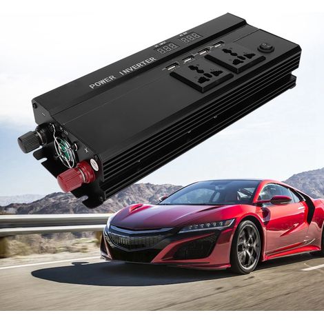 Onduleur de Voiture 4000W DC 12/24V vers AC 220V avec Affichage LCD et Onde Sinusoïdale Modifiée (1/4)
