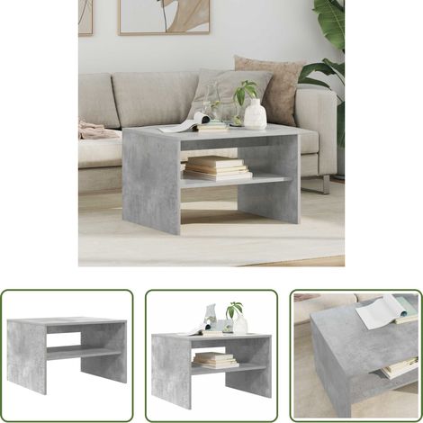 Betonfarbe - Couchtisch Beton Grau 60 x 50 x 40 cm Holzwerkstoff (1/5)