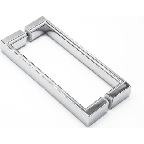 WITEN&NOCK 1 Paar Duschgriffe (2 Stück) beidseitig für Duschtür 145 mm Lochabstand chrom glänzend