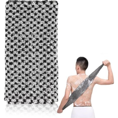 Serviettes Exfoliantes Japonaises, Serviette de Douche, Gommage du Japonais, Brosse Corps pour Homme Femme Douche, Lavage Dos