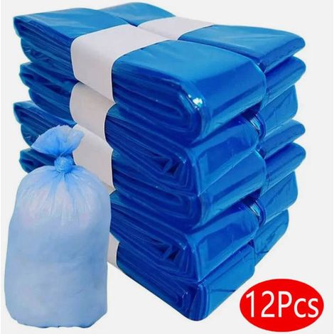 Lot de 12 sacs de compression sous vide bleus, gain de place à la maison et en voyage, rangement des textiles et couettes (1/5)