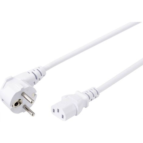 Cavo IEC Sygonix SY-5043438 Bianco 5.00 m