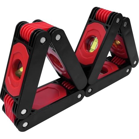 Niveau pliable multifonctionnel, outil de mesure multi-angle pour le travail du bois de 28,3 pouces avec 4 bulles de niveau faciles à lire, mise à niveau de précision 45°/90°/180° (1/5)