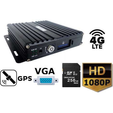 AHD 1080P 4-Kanal Mobiler DVR Online-Vorschau (1/3)