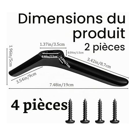 Universal TV Stand for 32/40/49/50/55 Inch TV Stand Black TV Stand with Screws Installation