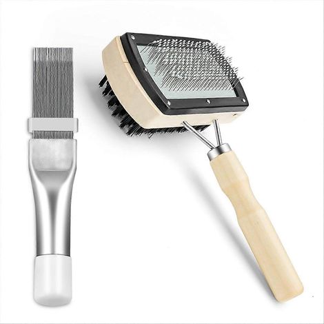 Air Conditioner Coil brosse de nettoyage kit - HVAC Coil nettoyeur avec Double Sided brosse et Metal Radiator Fin Comb (1/5)