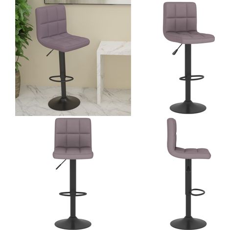 vidaXL Tabouret de bar Taupe Tissu (1/5)