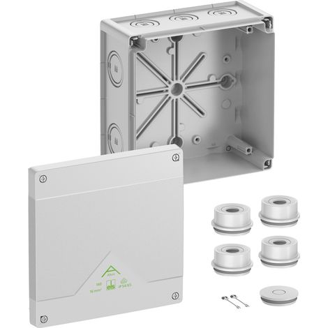 Spelsberg Abox 160-L Abzweigdose, Kabelabzweigkasten, Feuchtraumdose, IP55/IP66, 182 x 182 x 90 mm, 16 mm², für Innenbereich und geschützten Außenbereich
