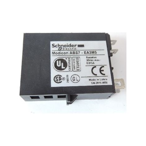 Relais statique embrochable L12.5mm entrée 230/240V ca 50Hz pour Modicon Telefast SCHNEIDER ELECTRIC ABS7EA3M5