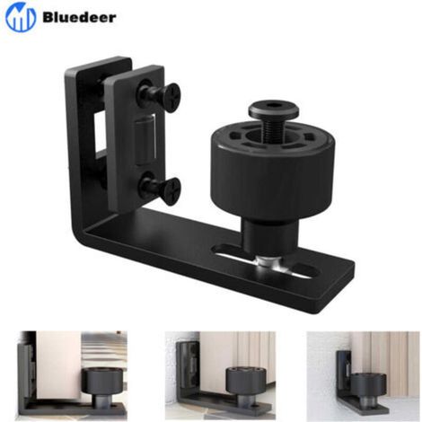 Bluedeer – Guide de plancher ajustable pour porte en bois coulissante – Acier allié et POM – Fonctionnement silencieux – Installation sans perçage (1/5)