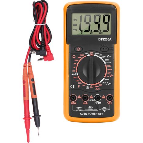 Multimètre numérique intelligent LCD écran multifonction détection circuit orange pour usage domestique (1/5)