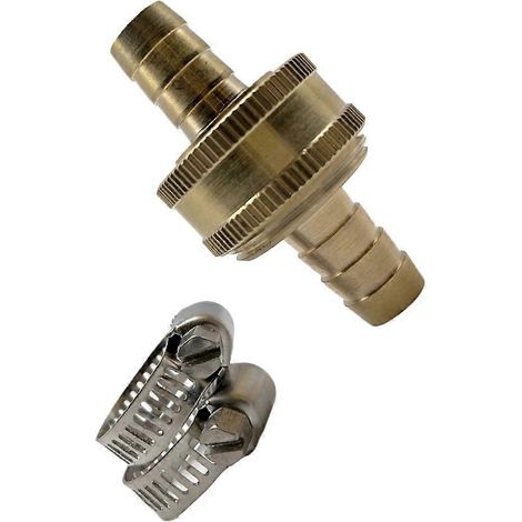 Raccord métallique robuste en cuivre pour tuyaux d'arrosage de jardin, filetage standard, lot de 3, antirouille, pour la réparation des tuyaux. (1/5)