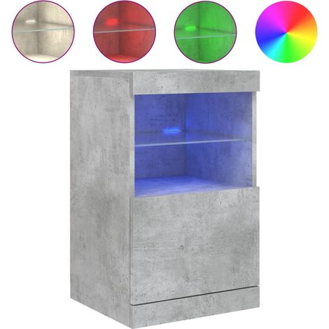 Maison Exclusive - Aparador con luces LED gris hormigón 41x37x67 (1/5)