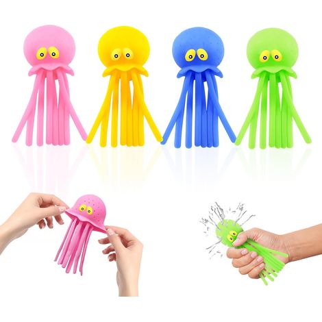 Lot de 4 ballons à eau en forme de pieuvre, jouets de piscine, réutilisables, bombes à eau, pour piscine, plage, baignoire (1/5)