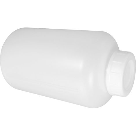 Bouteille et à Large Plastique Blanche 5l avec Couvercle Hermétique pour Stockage Étanche, Forme Tonneau Ronde Cuisine Laboratoire (1/5)