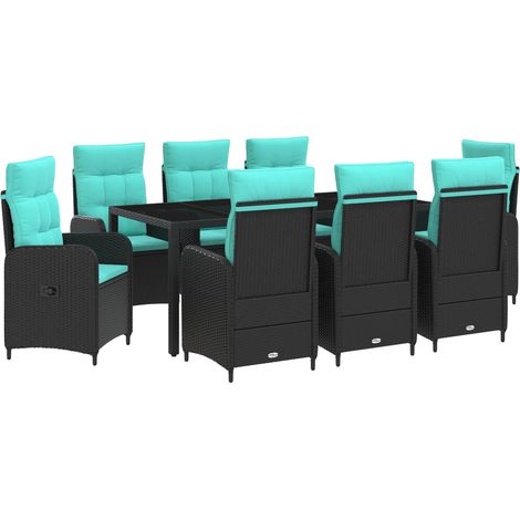 Maison Exclusive - Set da pranzo per esterni 9 pz polyrattan (1/5)