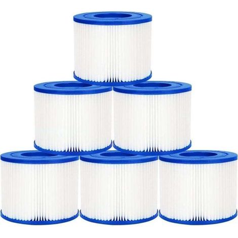 6er-Packung Spa-Filter Typ VI. Kartuschenfilter Typ VI für Bestway Lay-Z-Spa. Poolfilter. Spa- und Whirlpoolfilter Typ VI für Miami. Monaco. Las Vegas. 58323. Palm Springs. Paris