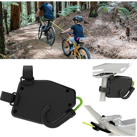 Corde de remorquage VTT enfant /EA/ - Corde élastique extensible pour vélo enfant, système de remorquage auto-rétractable ultra-résistant pour VTT et cyclisme - max. (1/2)