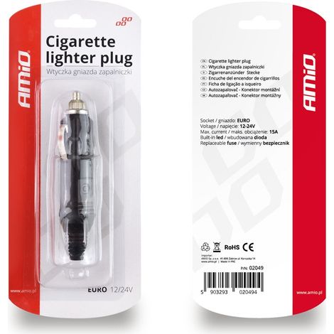 Prise allume-cigare européenne 12V 24V amio-02049
