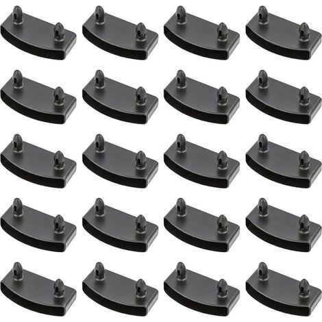 20 pz sta per Slatted bed base - Compatibile con letto Matrimoniale e Letto Singolo, 53mm, Consigli, Polietilene ad Alta Densità, Nero per la Riparazione e il Rafforzamento di Letto (1/5)