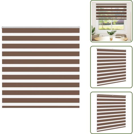 vidaXL Store zèbre marron 140x100cm largeur du tissu 135,9cm polyester (1/5)