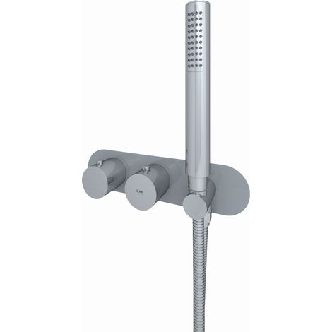 RAK Feeling Grey Round Horizontal Concealed Thermostatic Dual Control Shower Valve - RAKFSV2503RHS (1/2)