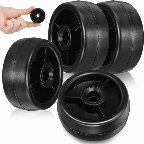 Lot de 4 roulettes universelles pour tapis de course et vélo d'appartement, facilitant le déplacement à domicile et sur les équipements sportifs.