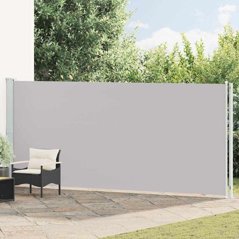 vidaXL Toldo lateral retráctil de jardín gris 180x614 cm (1/5)