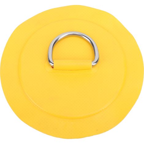 Ortviai Patte D-Ring Circulaire en PVC et Acier Inoxydable Jaune pour Bateaux Gonflables, Kayaks et Dinghys (1/5)