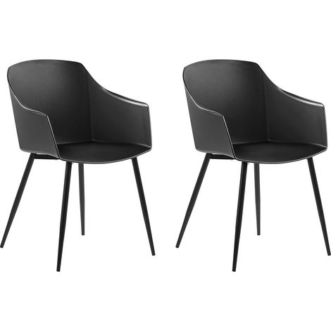 Esszimmerstuhl 2er Set FONDA Schwarz