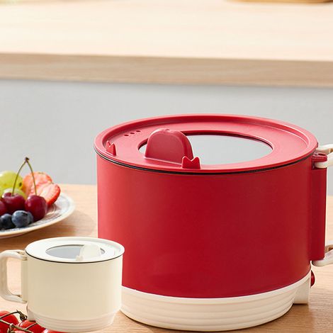 Autocuiseur électrique populaire pour les résidences étudiantes, la maison et les étudiants mini-cuiseur multifonctionnel pour une portion, idéal pour les nouilles instantanées, les fondues et les bo (1/5)