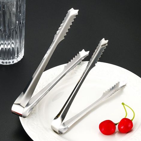 Pinze per cubetti di ghiaccio mini, 2 pezzi, spessore 0,8 mm, 15 cm + spessore 0,8 mm, 20 cm. Pinze per cubetti di ghiaccio mini per bar, pinze per zucchero, accessori per rubinetti del tè. (1/5)